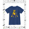 t-shirt enfant bleu  motif staffordshire bull terrier