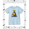 t-shirt enfant bleu ciel motif staffordshire bull terrier