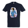 t-shirt chien oiseaux - homme  bleu marine