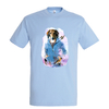t-shirt chien oiseaux - homme  bleu ciel
