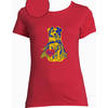 T-shirt rouge  femme motif berger australien