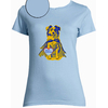 T-shirt bleu ciel femme motif berger australien
