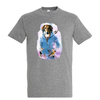 t-shirt chien oiseaux - homme  gris