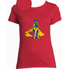 T-shirt rouge  femme motif berger belge