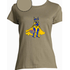 T-shirt kaki  femme motif berger belge