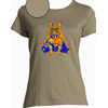 T-shirt kaki  femme motif bouledogue français