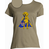 T-shirt kaki  femme motif golden retriever
