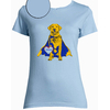T-shirt bleu ciel femme motif labrador