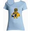 T-shirt bleu ciel femme motif setter anglais