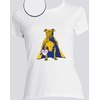 T-shirt blanc femme motif staffordshire bull terrier