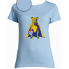 T-shirt bleu ciel femme motif staffordshire bull terrier
