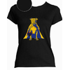 T-shirt noir  femme motif staffordshire bull terrier