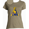 T-shirt kaki  femme motif staffordshire bull terrier