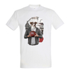 t-shirt chien basket - homme  blanc