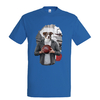 t-shirt chien basket - homme  bleu royall
