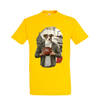 t-shirt chien basket - homme  jaune