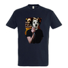 t-shirt chien chanteur - homme  bleu marine