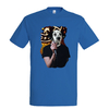 t-shirt chien chanteur - homme  bleu royall