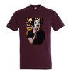 t-shirt chien chanteur - homme  bordeaux