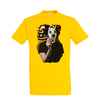 t-shirt chien chanteur - homme  jaune
