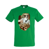 t-shirt chien echec - homme  vert