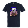 t-shirt chien gammer - homme bleu marine