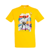 t-shirt chien karate-homme jaune
