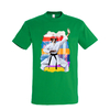 t-shirt chien karate-homme vert
