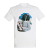 t-shirt chien piano - homme blanc