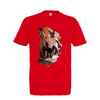 t-shirt chien skate - hommerouge