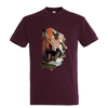 t-shirt chien skate - homme bordeaux