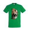 t-shirt chien skate - homme vert