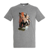 t-shirt chien skate - homme gris