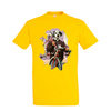 t-shirt chien velo- homme jaune