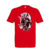 t-shirt chien velo- homme rouge