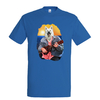 t-shirt chien ukulele- homme bleu royall