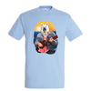 t-shirt chien ukulele- homme  bleu ciel