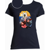 T-shirt bleu marine ukulele femme