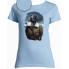 T-shirt  aviatrice bleu ciel