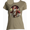 t-shirt kaki femme mousquetaire