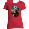 T-shirt rouge pirate femme