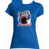 T-shirt bleu roy super chien  femme