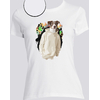 T-shirt blanc dripping  femme