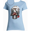 T-shirt bleu ciel basket femme