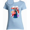 T-shirt bleu ciel boxeuse femme