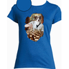 T-shirt bleu roy echec  femme