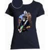 T-shirt bleu marine guitare femme