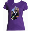 T-shirt violet guitare  femme