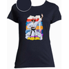 T-shirt bleu marine karate femme