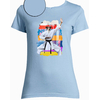 T-shirt bleu cie karate femmel